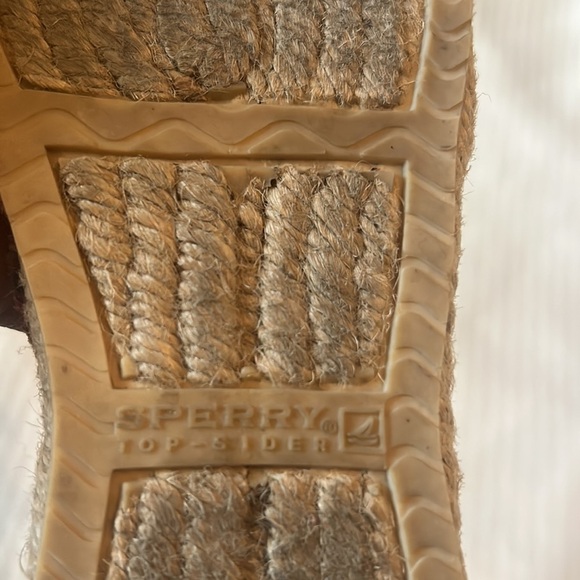 Sperry Top Siders Espadrille Flat Red White Striped 8.5 - Picture 7 of 7